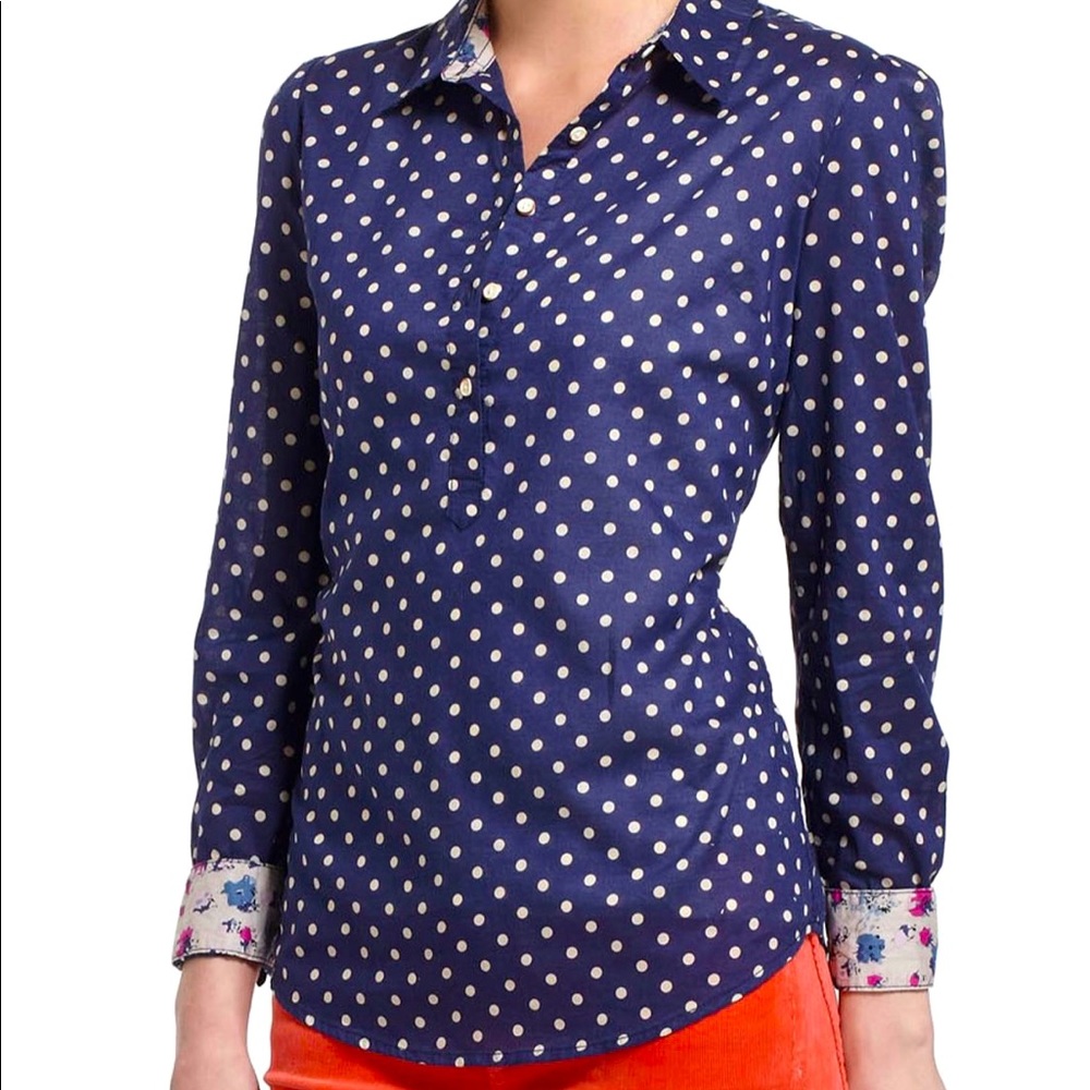 Anthropologie polka dot shirt